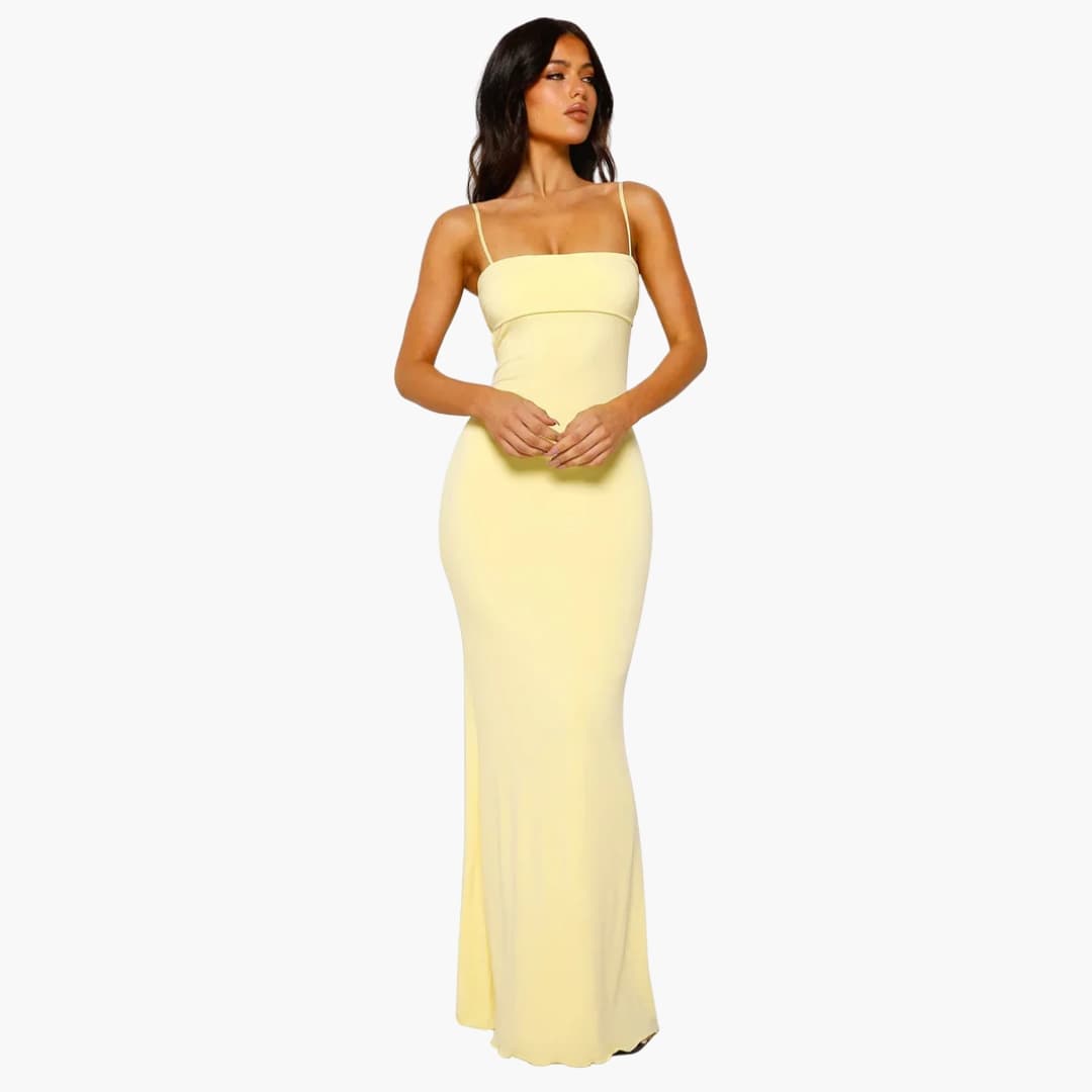 Robe Longue Femme avec Bretelles Spaghetti