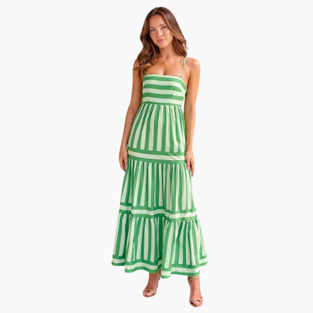 Maxi Dress for Women with Straps and Pockets