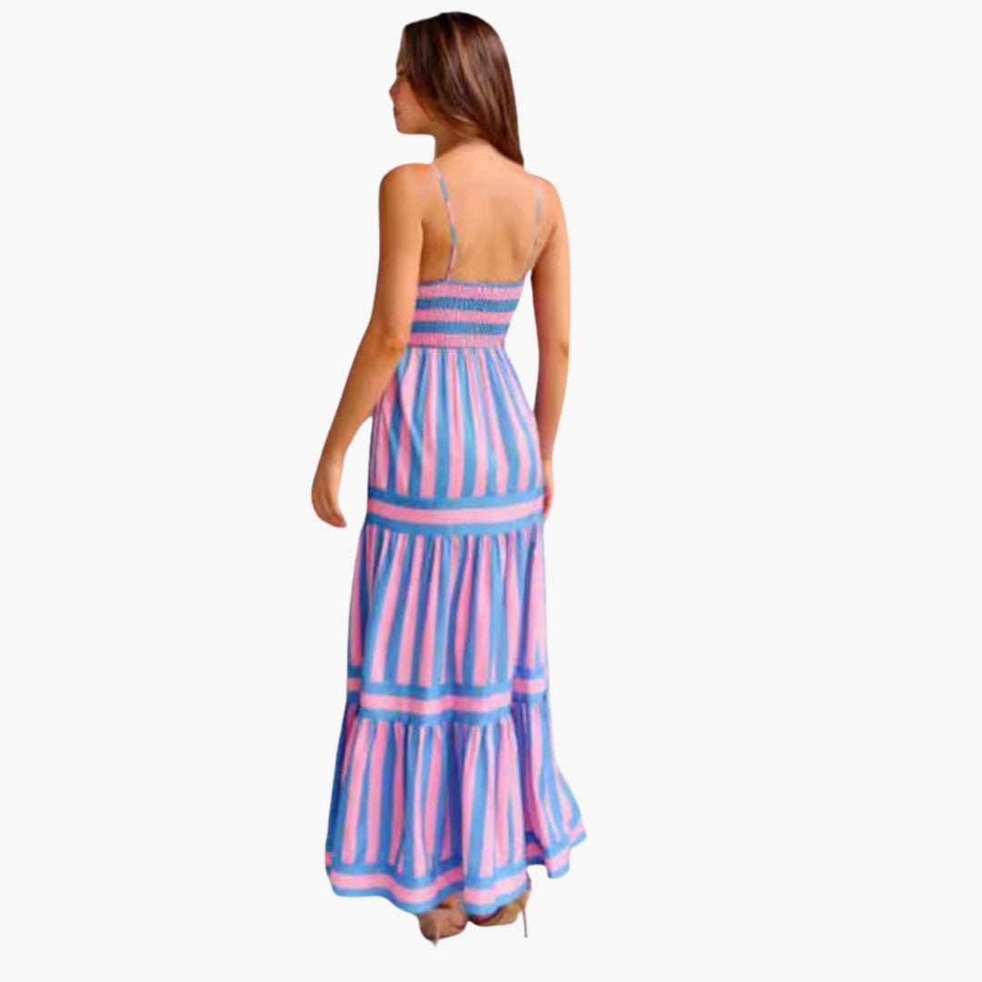 Maxi Dress for Women with Straps and Pockets