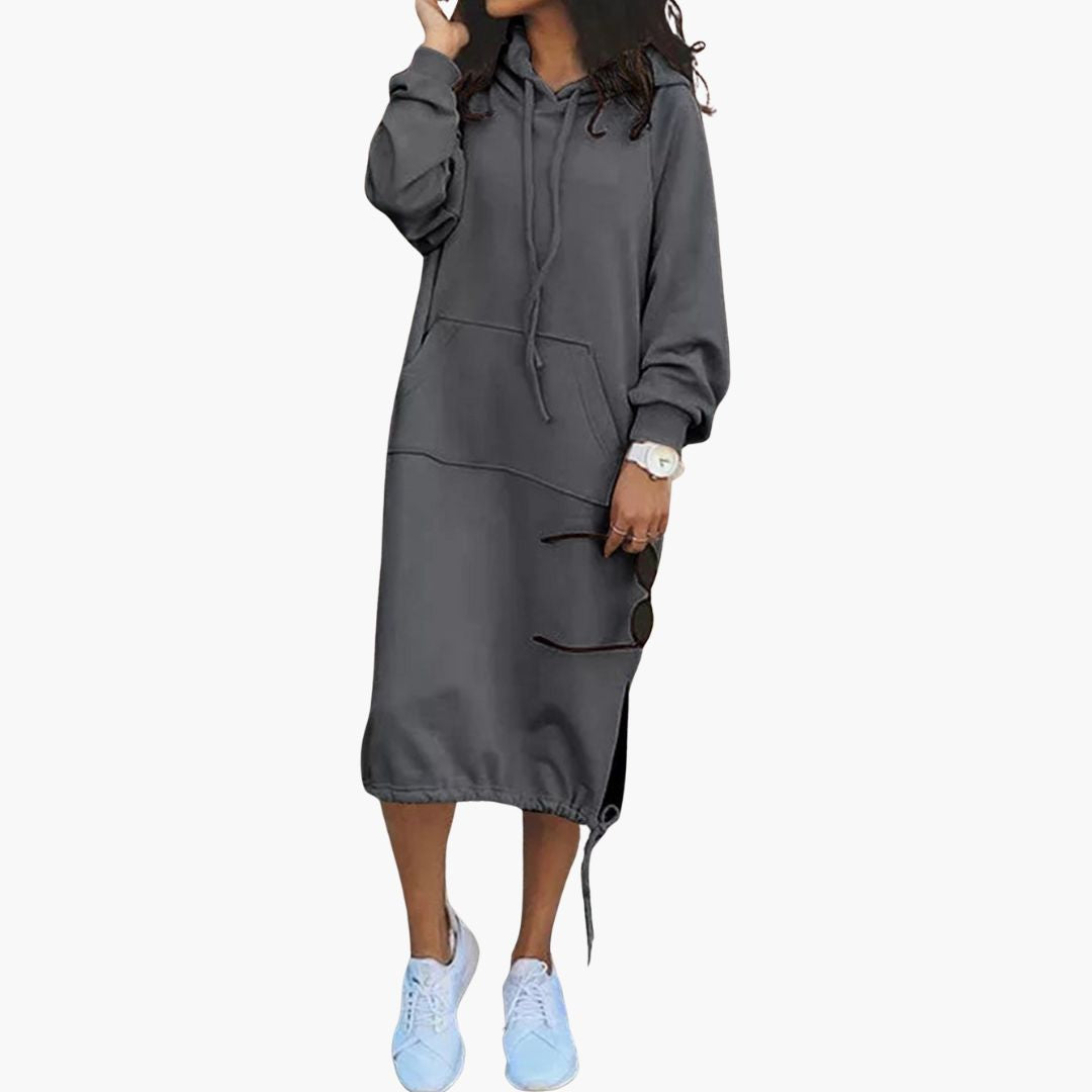 Robe Sweat à Capuche Femme Longue