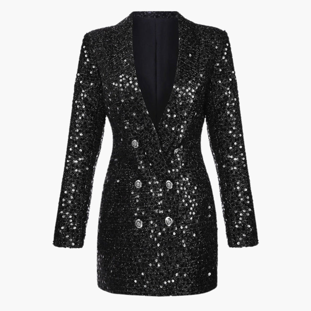 Robe blazer femme avec surface pailletée
