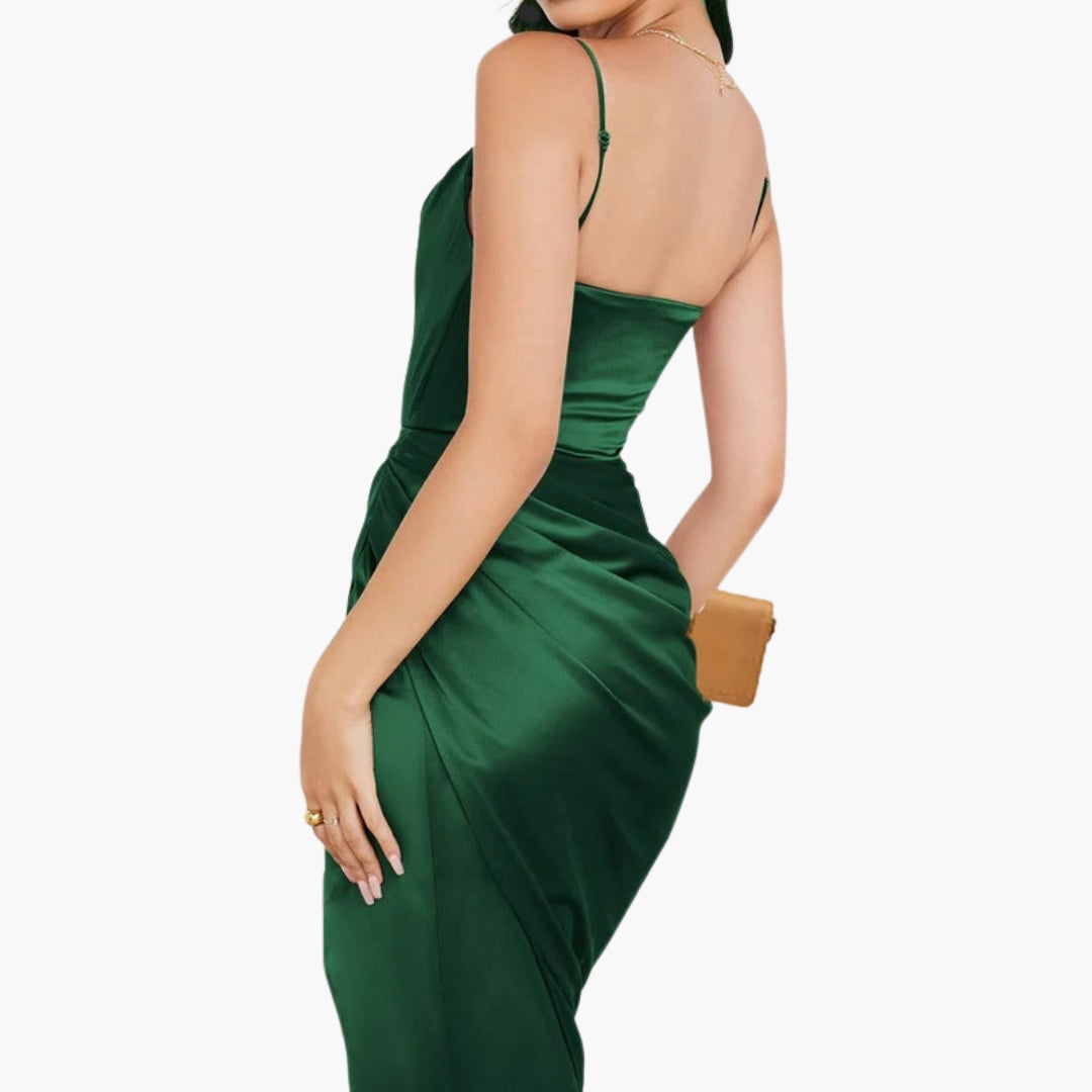 Women's dress with ruffles and thin straps