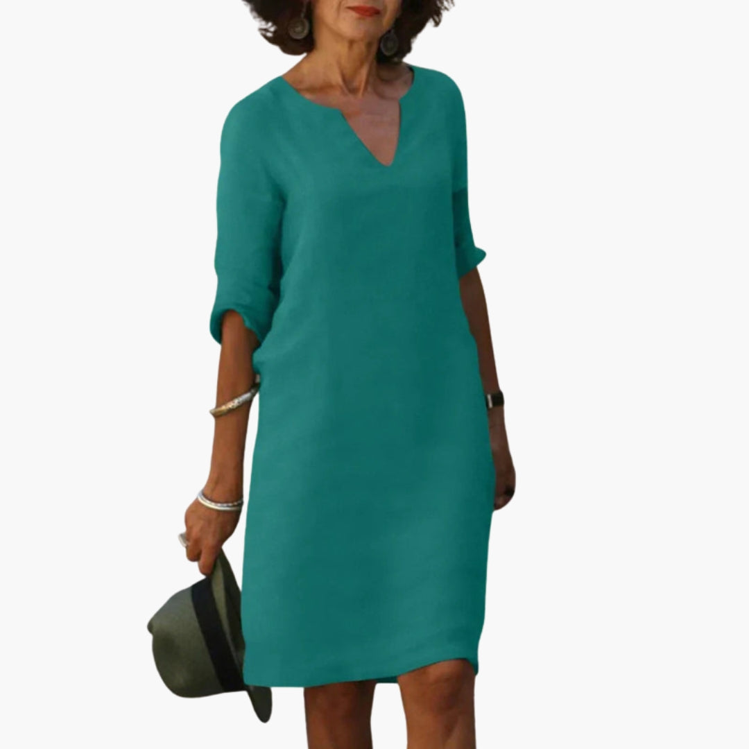 Kleid für Damen knielang mit dreiviertel Ärmeln