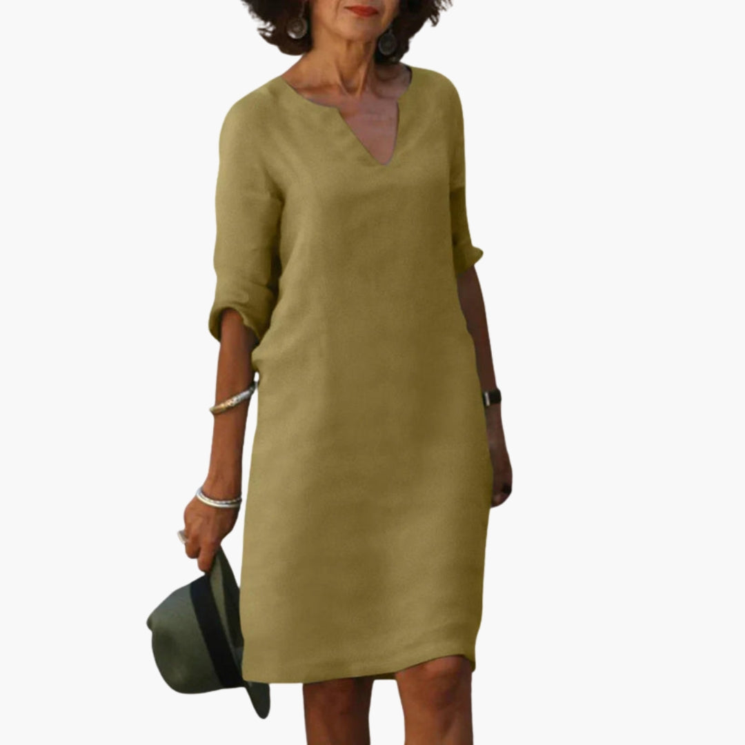 Kleid für Damen knielang mit dreiviertel Ärmeln