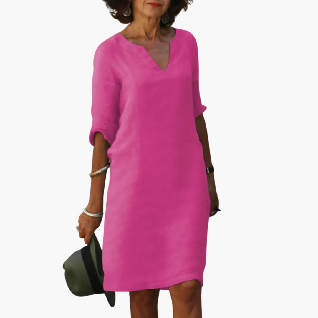 Kleid für Damen knielang mit dreiviertel Ärmeln