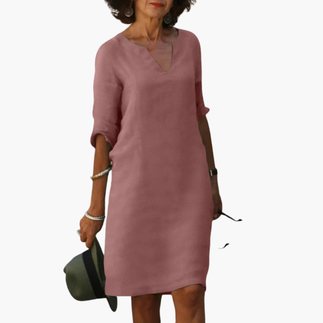 Kleid für Damen knielang mit dreiviertel Ärmeln