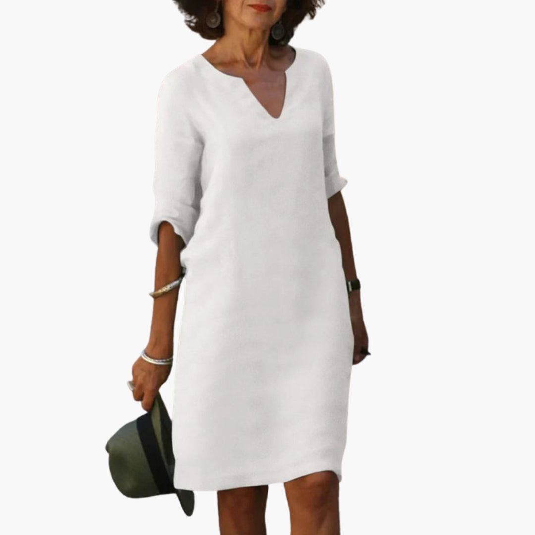 Kleid für Damen knielang mit dreiviertel Ärmeln