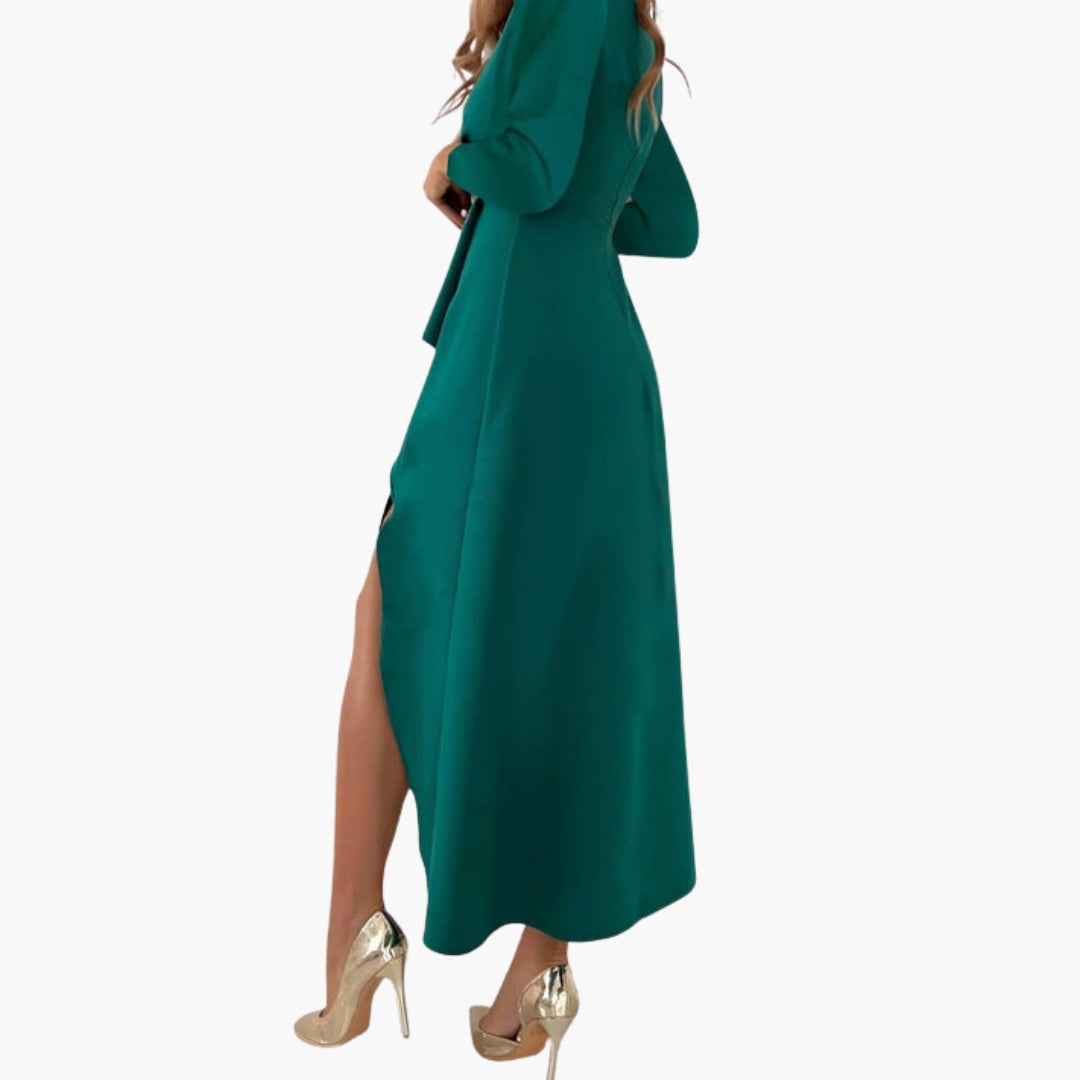 Robe portefeuille femme à manches longues