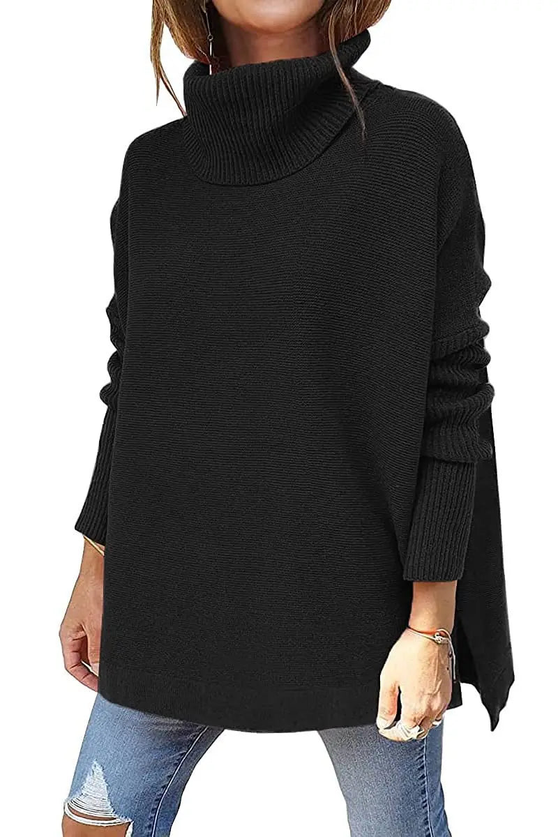 Pull Col Roulé Femme En Maille Douce | Chaud Et Confortable Pour L’Hiver