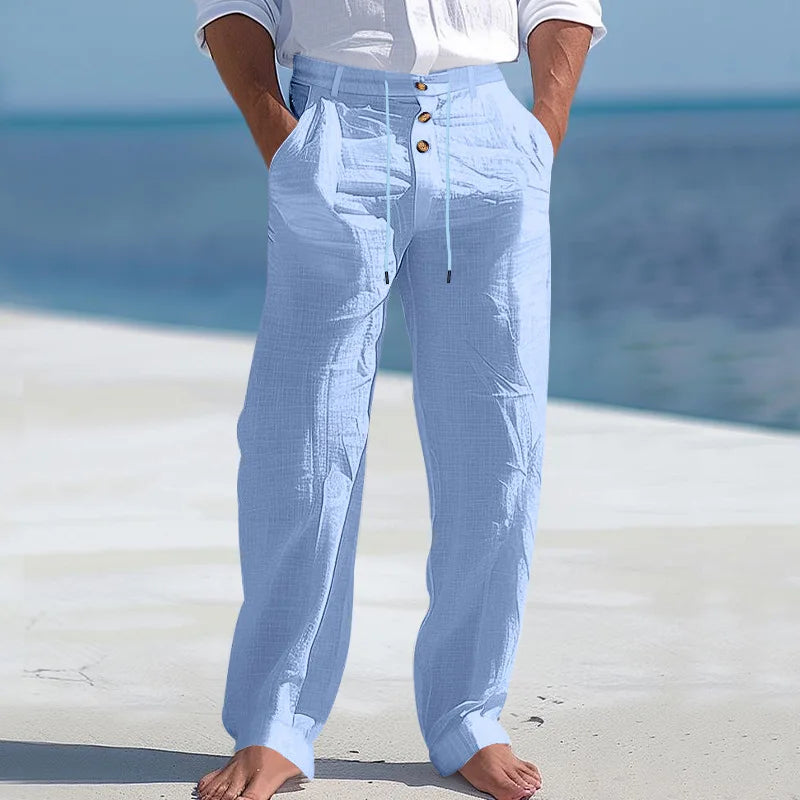 Pantalon homme Emile – coton mélangé, coupe droite