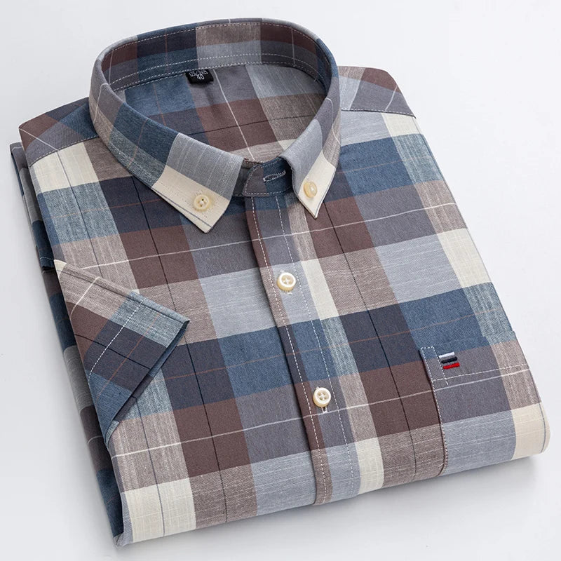 Chemise boutonnée pour hommes | Manches courtes