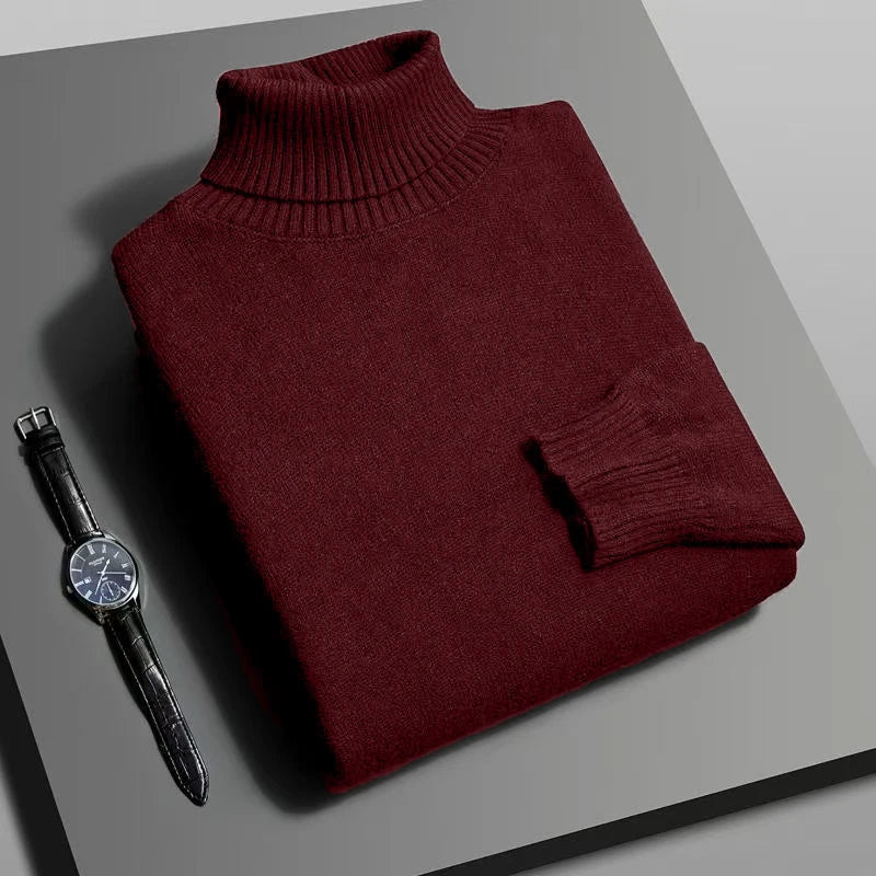 Pull Col Roulé Homme Automne Hiver | Confort Chaud et Style Chic