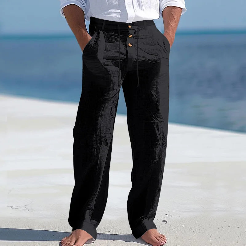 Pantalon homme Emile – coton mélangé, coupe droite