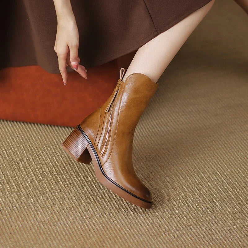 Bottines femme | Semelle stable, confort durable | Style élégant polyvalent hiver et mi-saison