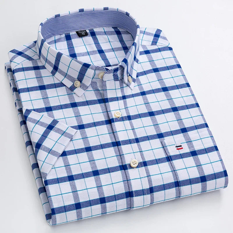 Chemise boutonnée pour hommes | Manches courtes