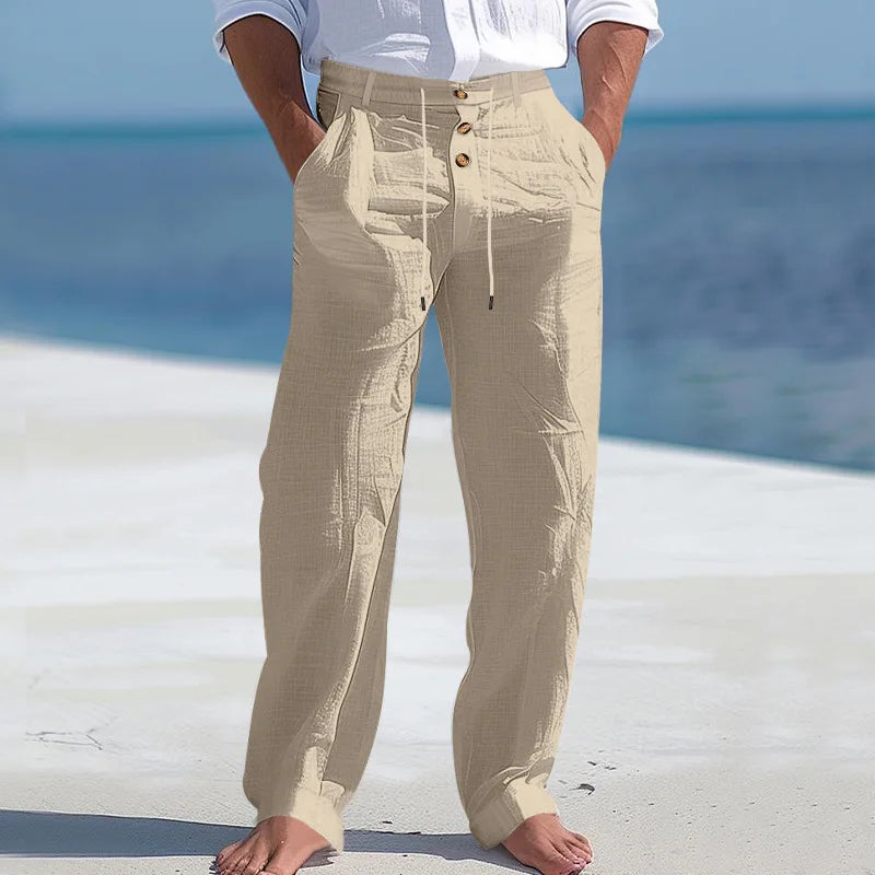 Pantalon homme Emile – coton mélangé, coupe droite