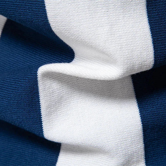 Polo homme manches courtes | Col classique, rayures verticales | Respirant pour l été, style casual