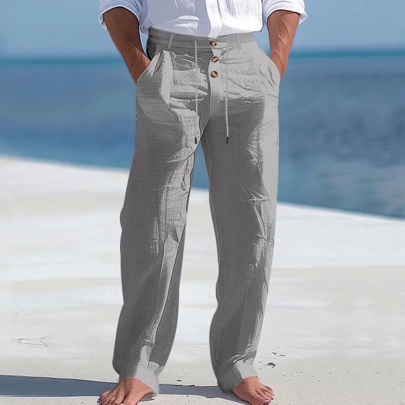 Pantalon homme Emile – coton mélangé, coupe droite