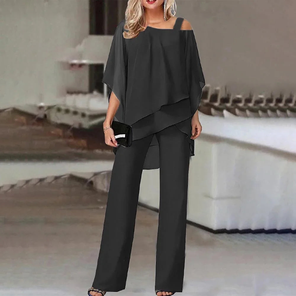 Ensemble 2 pièces femme | tenue épaules dénudées à l’allure fluide
