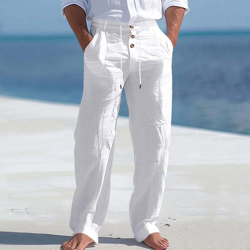 Pantalon homme Emile – coton mélangé, coupe droite
