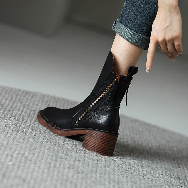 Bottines femme | Semelle stable, confort durable | Style élégant polyvalent hiver et mi-saison