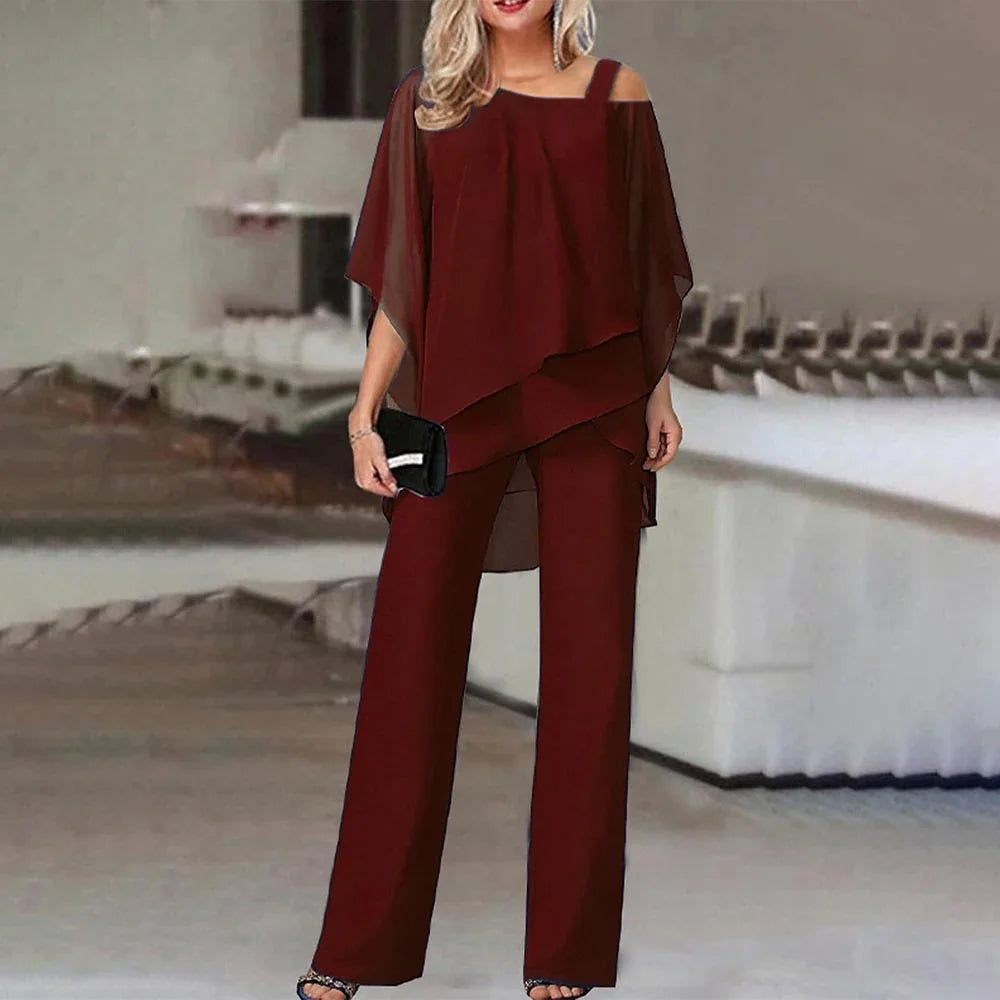 Ensemble 2 pièces femme | tenue épaules dénudées à l’allure fluide