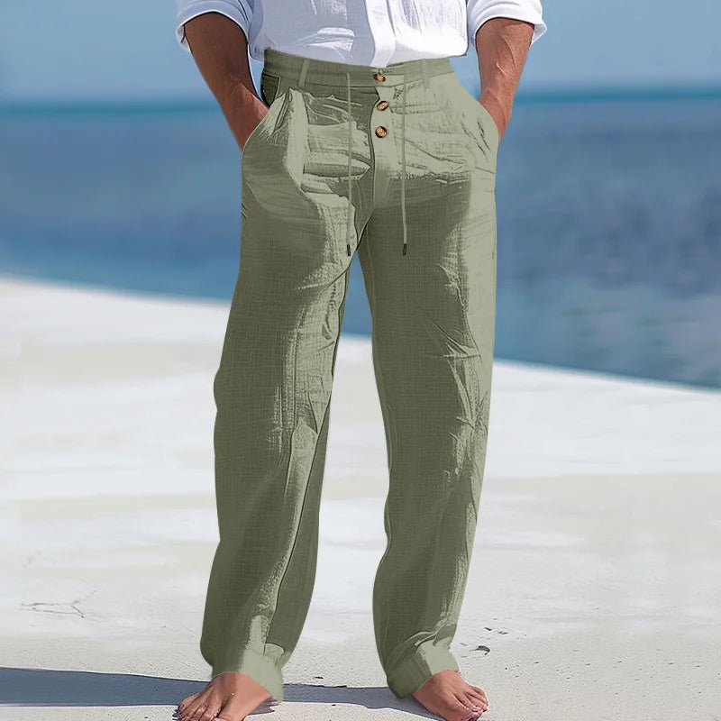 Pantalon homme Emile – coton mélangé, coupe droite