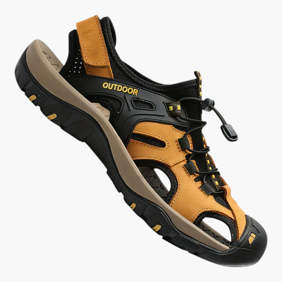 Bequeme Herrensandalen mit geschlossenem Zehenbereich und Gummisohlen