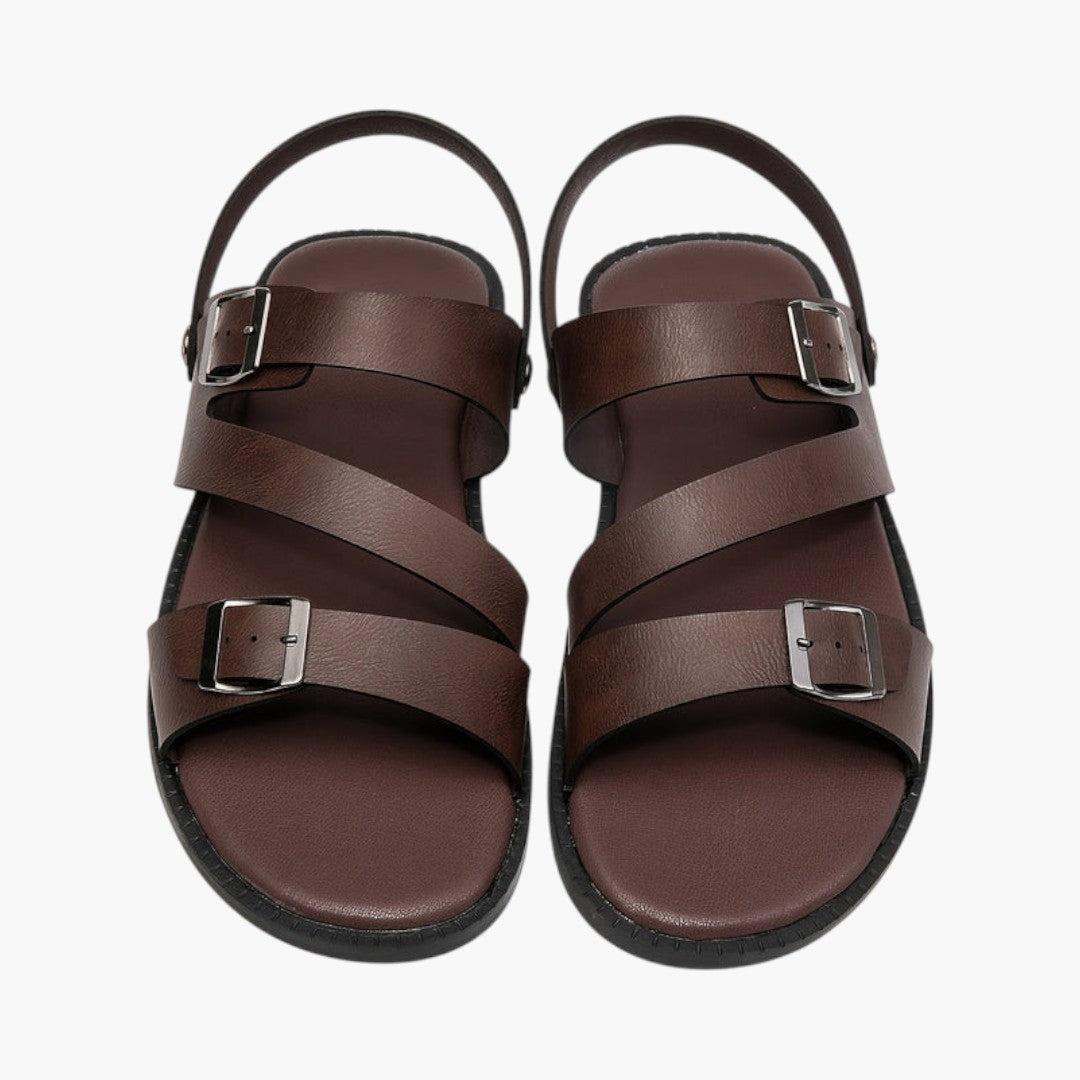 Comfortabele herensandalen met verstelbare metalen gesp