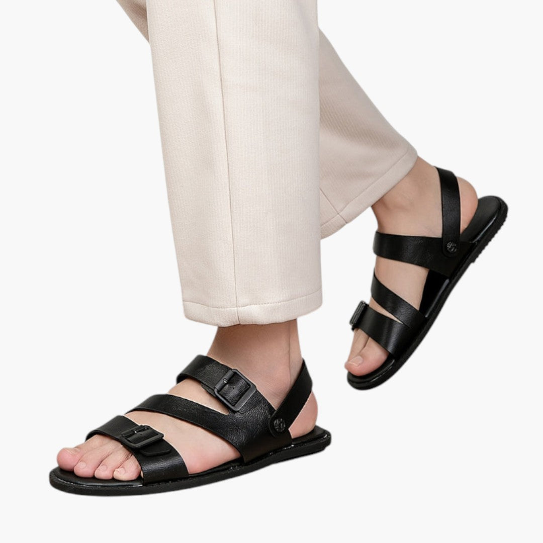 Comfortabele herensandalen met verstelbare metalen gesp