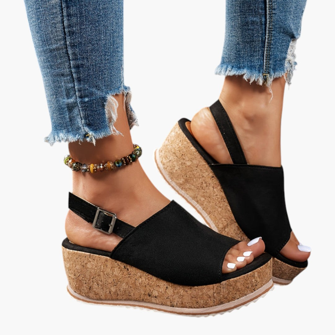 Terra | Plattform-sandaler for kvinner med justerbar spenne