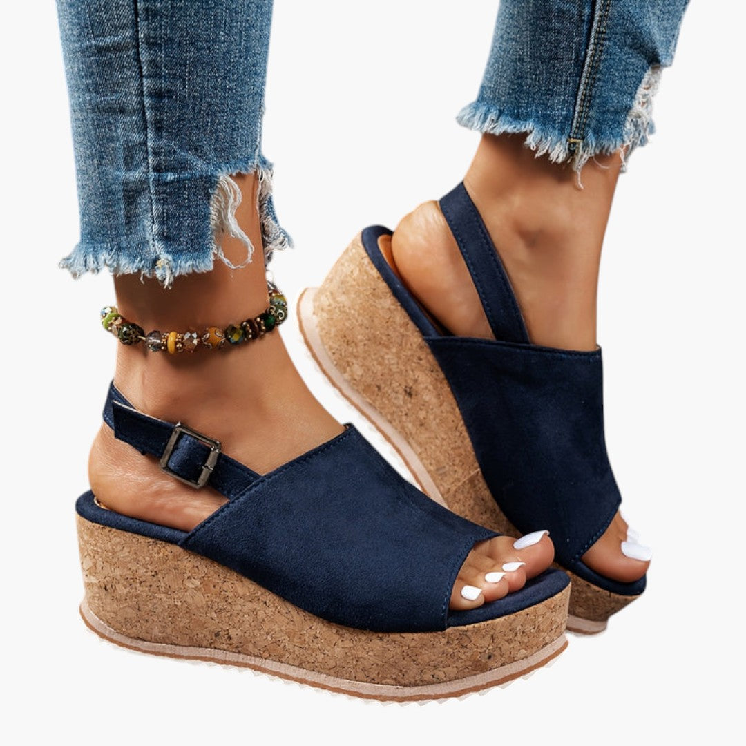 Terra | Plattform-sandaler for kvinner med justerbar spenne