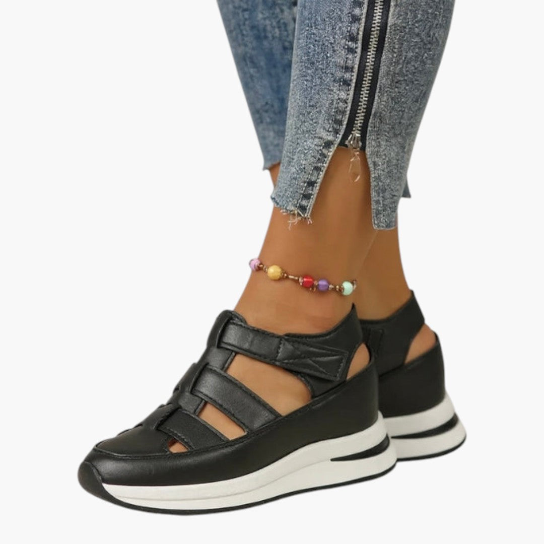 Sandali donna con zeppa e cinturini regolabili