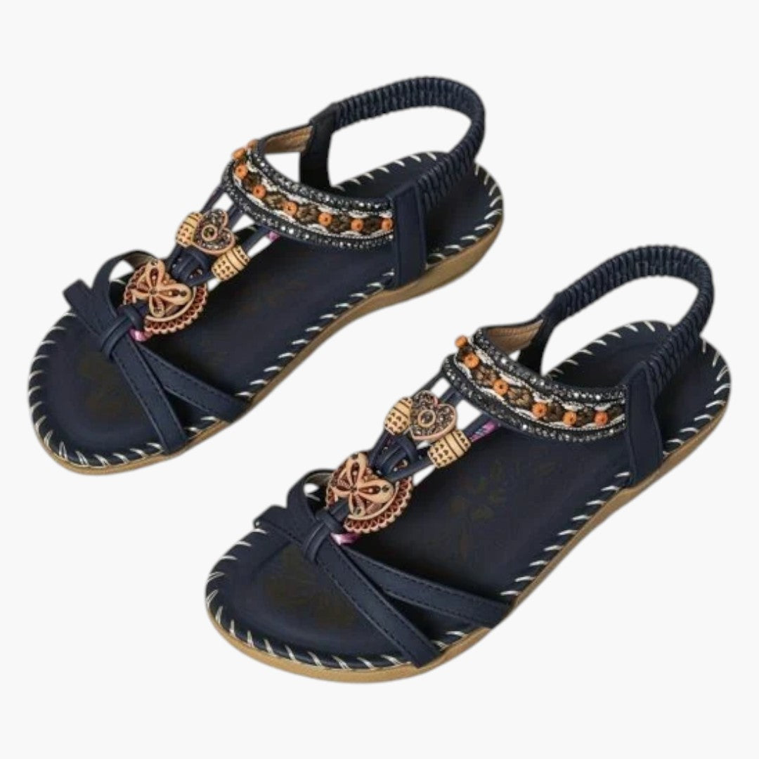 Dam-sandaler med flexibel sula och enkel påtagning