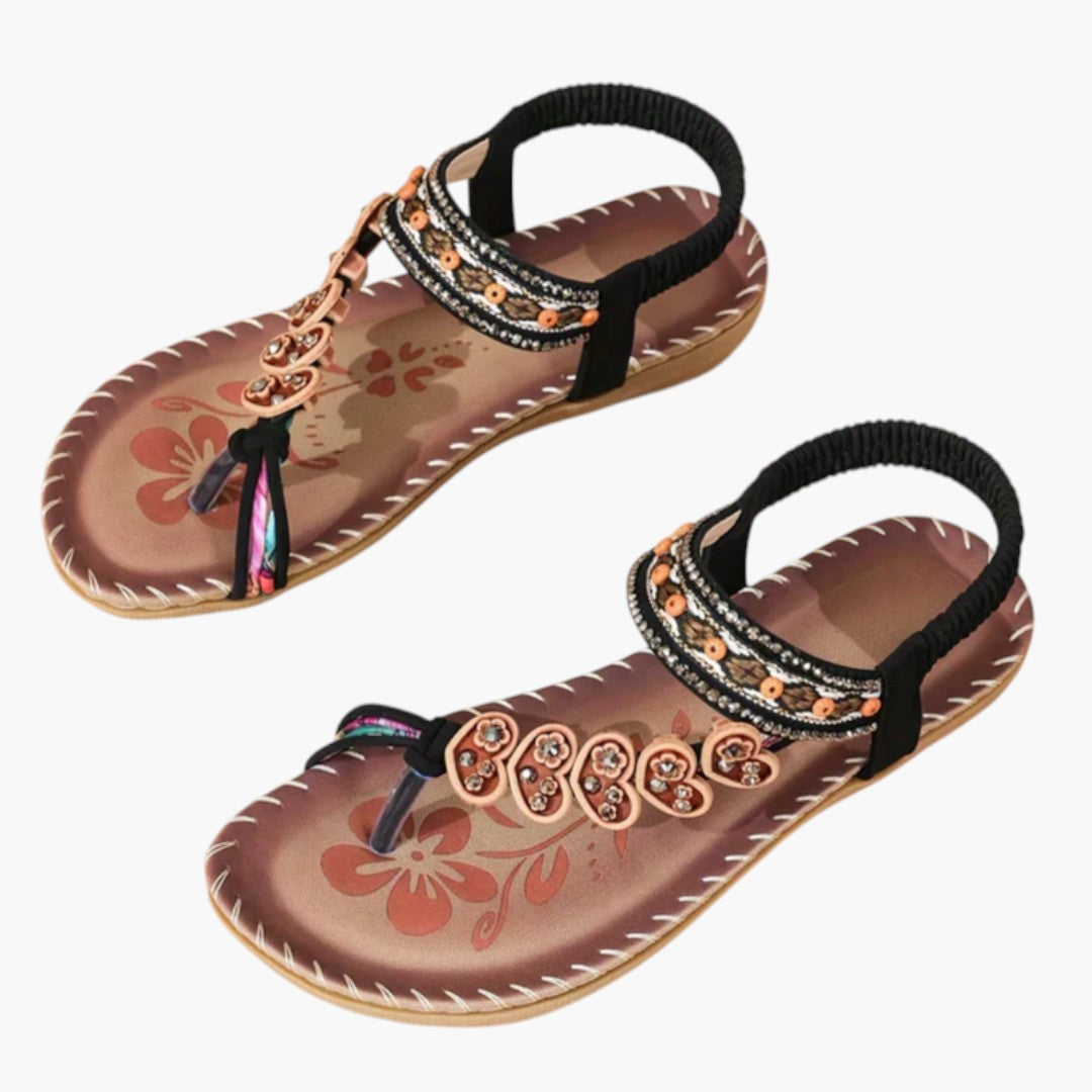 Dam-sandaler med flexibel sula och enkel påtagning