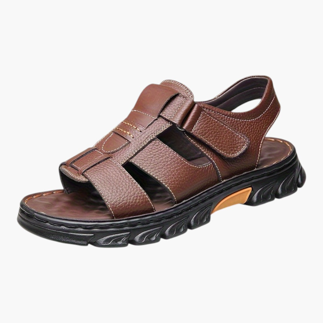 Sandales Homme a Semelles en Caoutchouc et Bout Ouvert