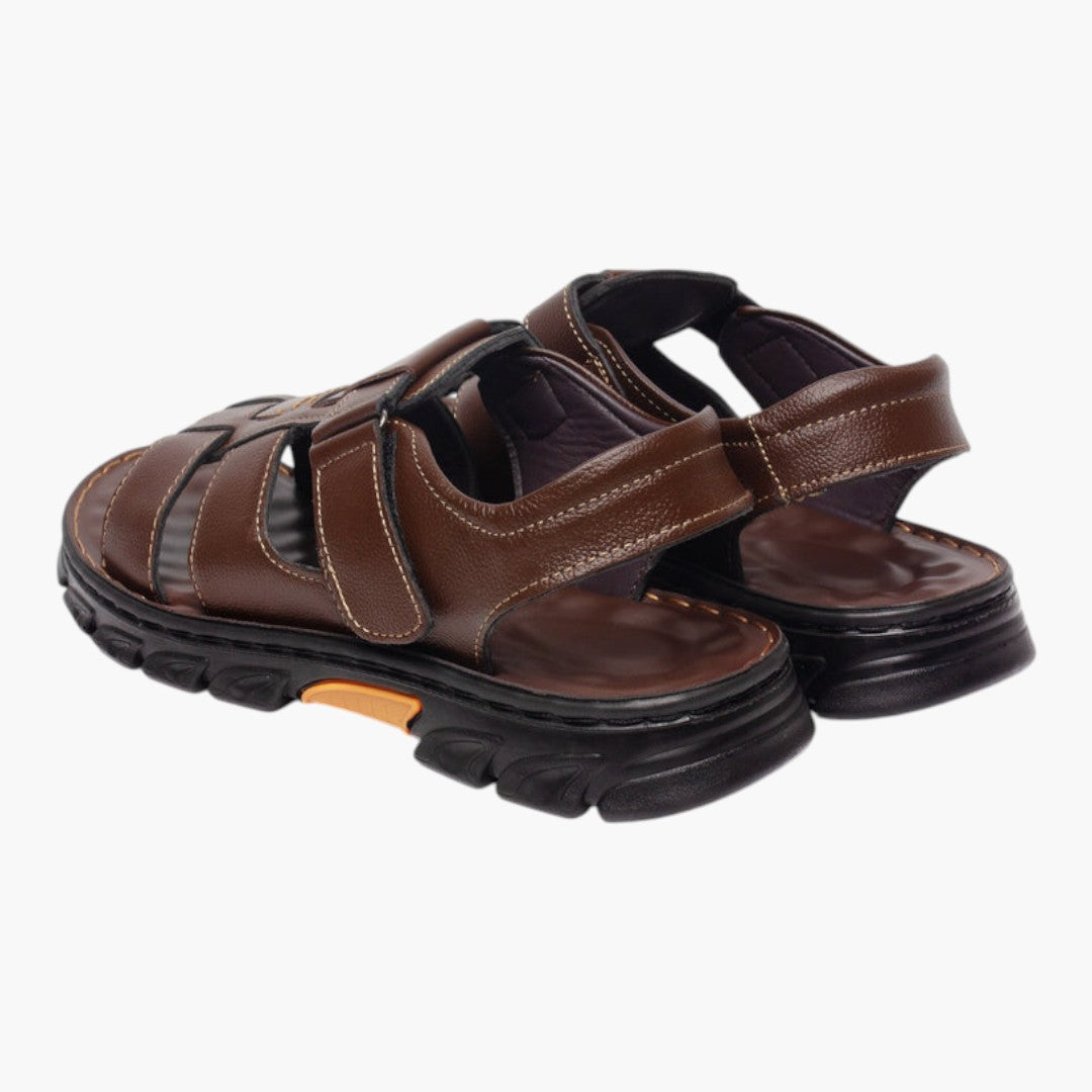 Sandalias para hombre con punta abierta y cierre ajustable