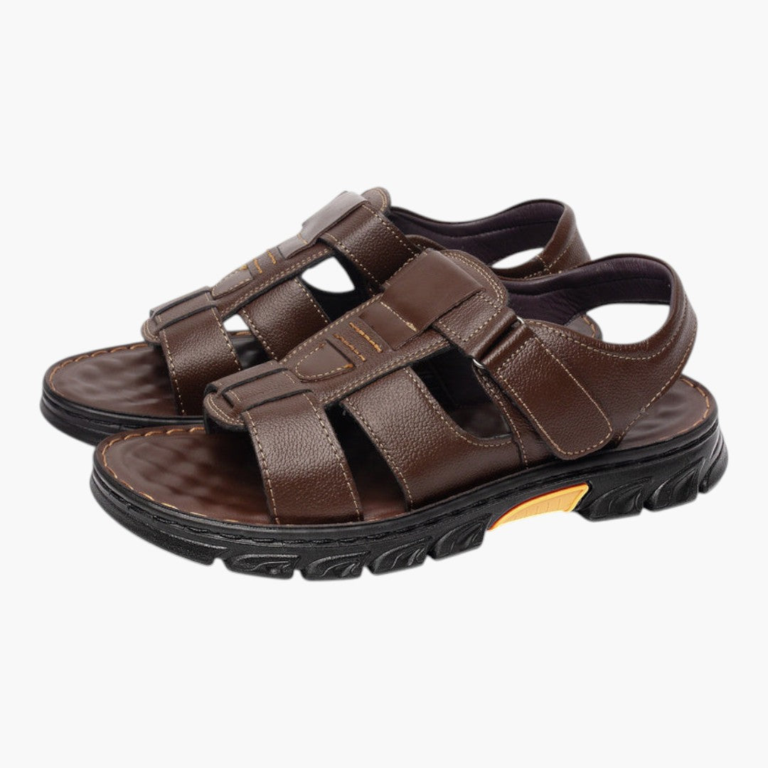 Sandalias para hombre con punta abierta y cierre ajustable