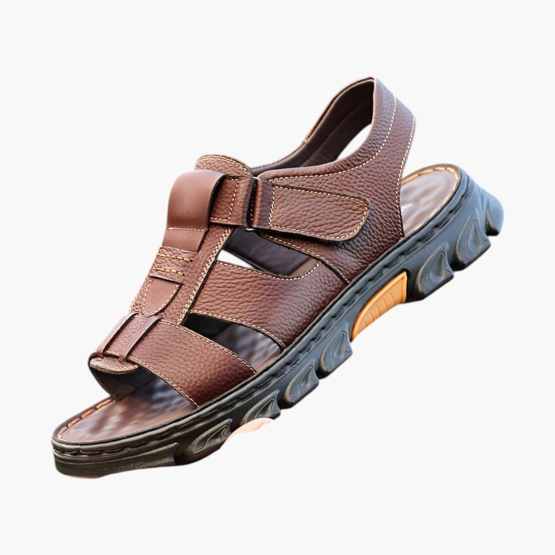 Sandalias para hombre con punta abierta y cierre ajustable