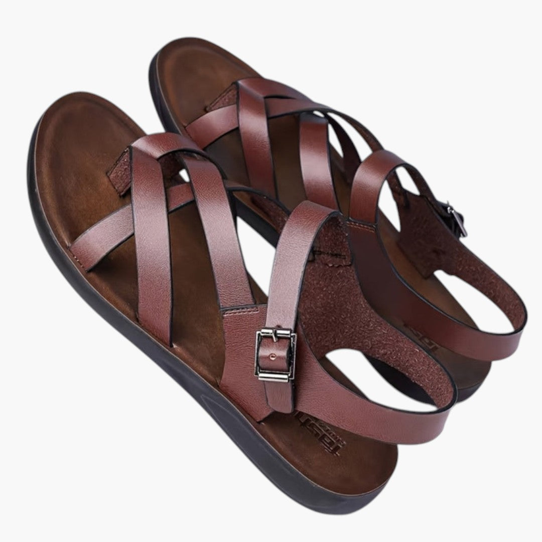 Sandales Homme avec Bout Rond et Fermeture Sans Lacets
