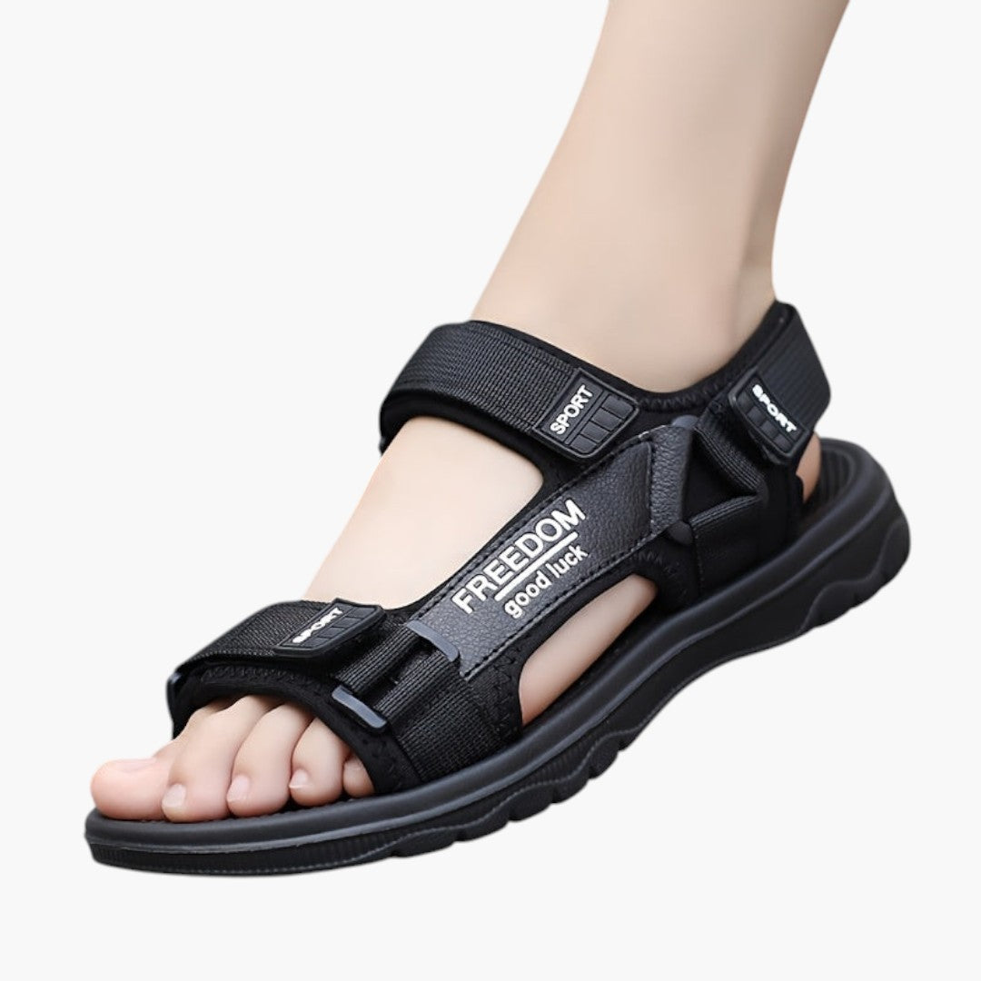 Herrsandaler med justerbar stängning och tjock sula