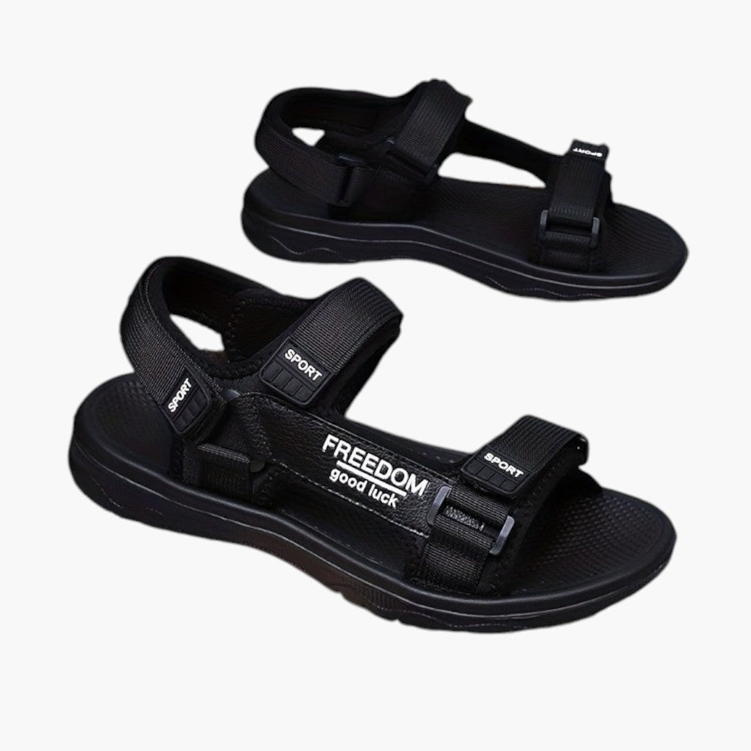 Herrsandaler med justerbar stängning och tjock sula