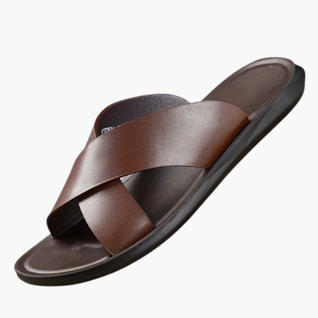 Sandales Homme avec Fermeture Sans Lacets et Bout Rond