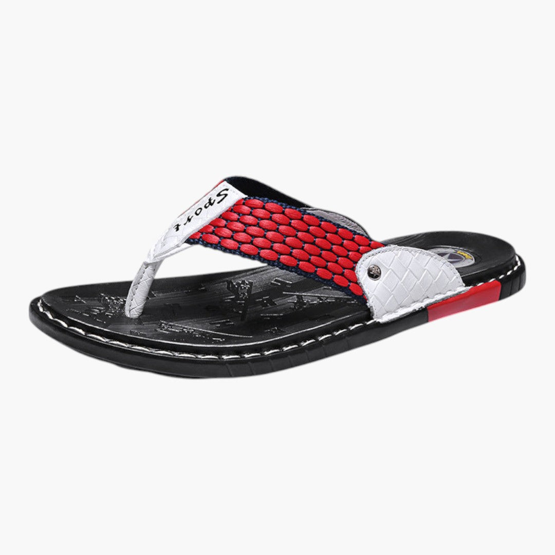 Herrensandalen aus Leder mit ergonomischer Sohle
