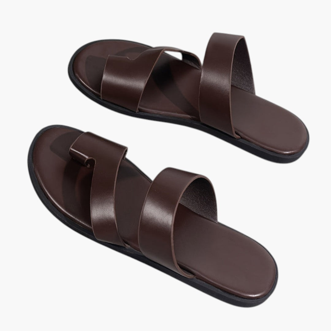 Sandales Plates Résistantes Hommes avec Bout Ouvert