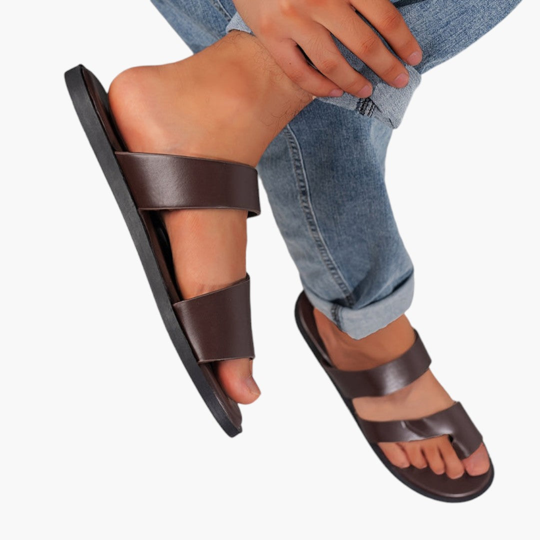Sandales Plates Résistantes Hommes avec Bout Ouvert