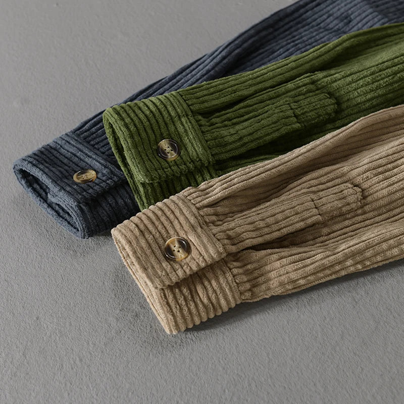 Surchemise homme velours côtelé | Élégante et confortable pour l'automne