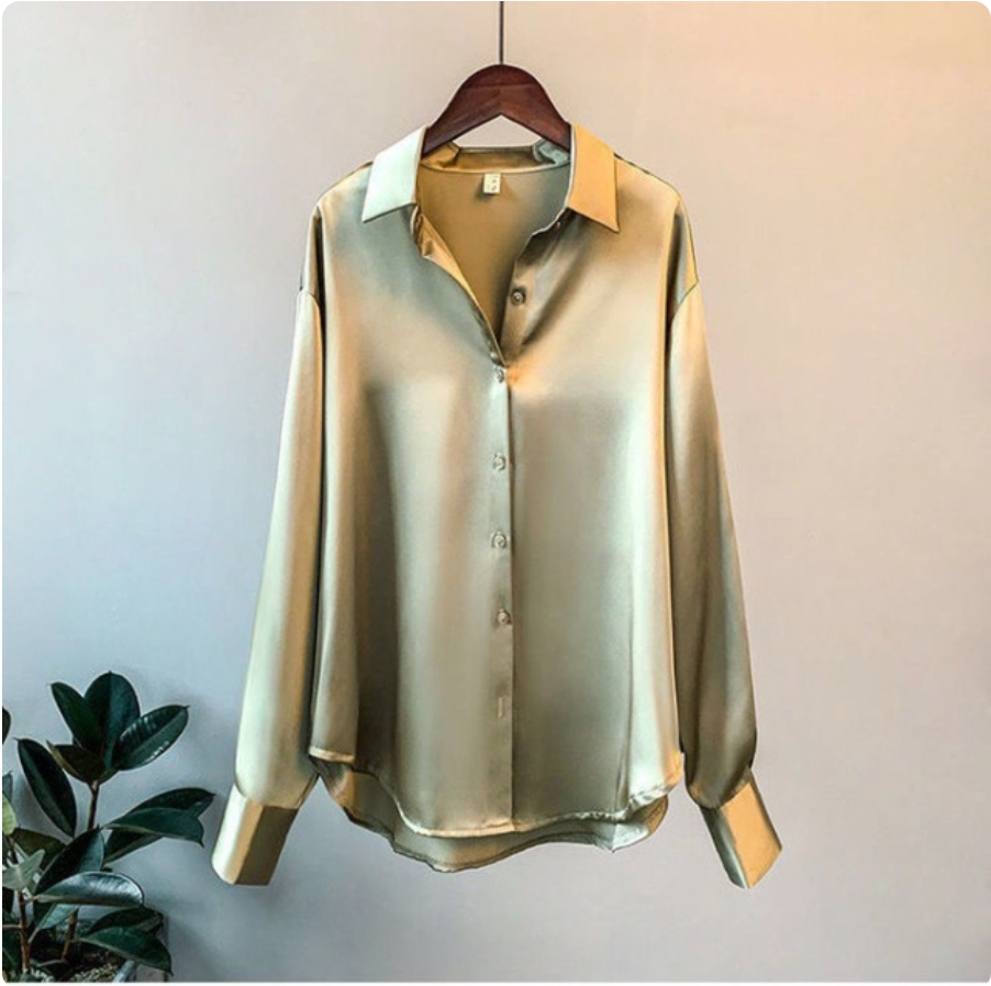 Chemise femme toucher doux | Col classique et patte boutonnée | Coupe moderne polyvalente jour soir