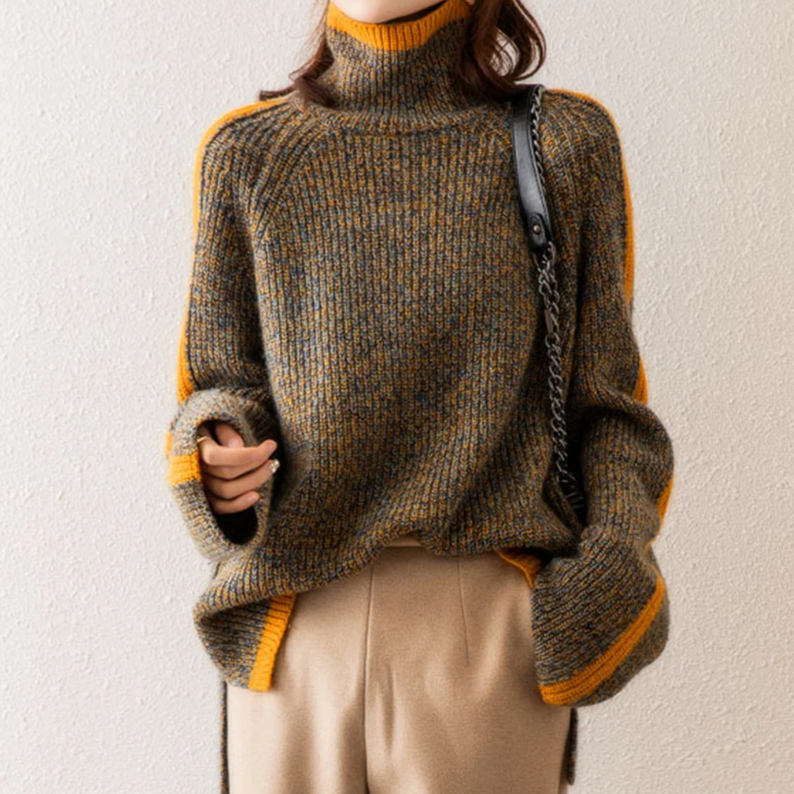 Pull Col Roulé Femme Élégant | Confort Douillet et Style Intemporel