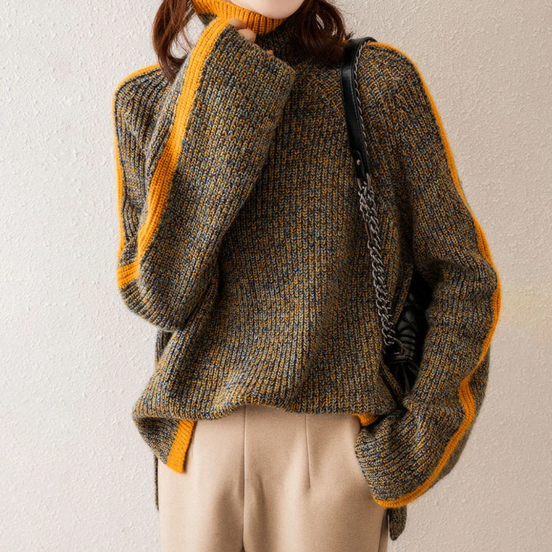 Pull Col Roulé Femme Élégant | Confort Douillet et Style Intemporel